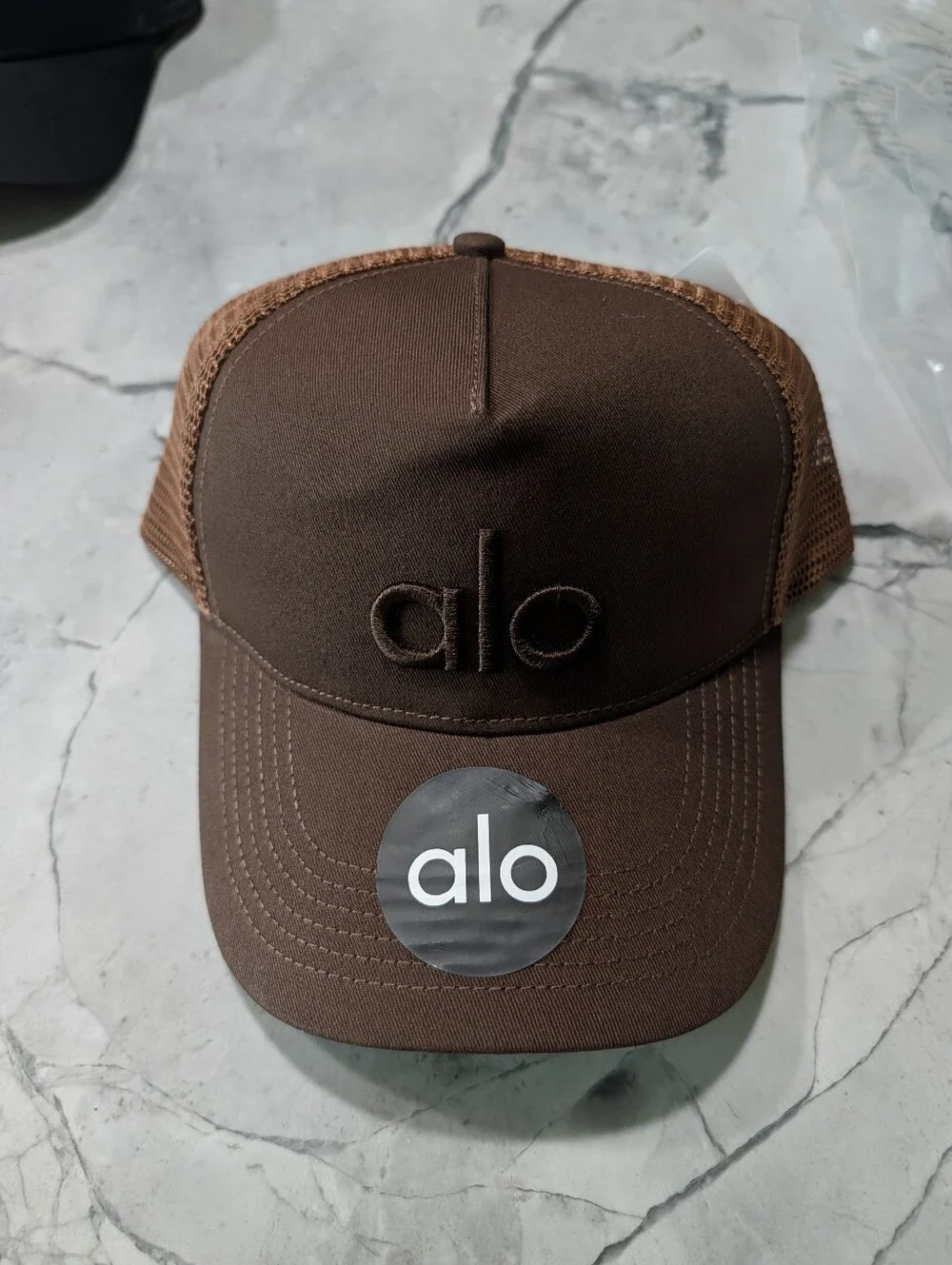 Alo Brown Coffee Trucker Hat Unisex Nwt